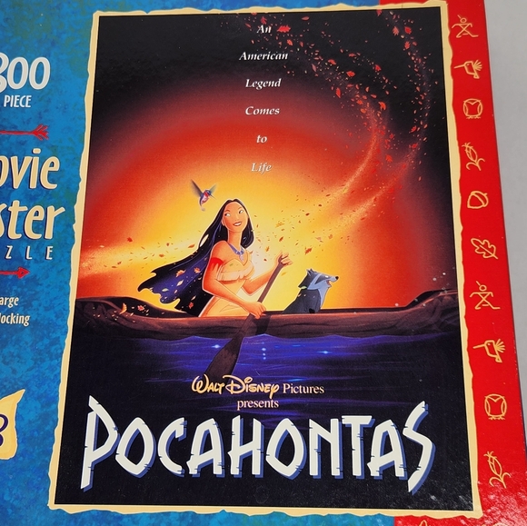 Vintage Disney Pocahontas Movie Poster 300 Piece Floor Puzzle - Picture 2 of 3